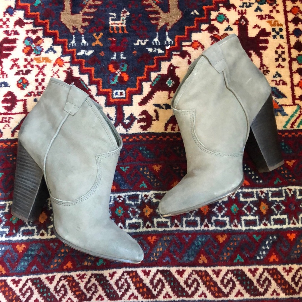Grey suede Ash booties